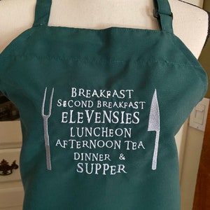 Today&#39;s Meal Plan! Embroidered Unisex Apron - 7 Colors - Special Message for your Favorite Chef, Artist, Bartender, Stylist or Grill Master!
