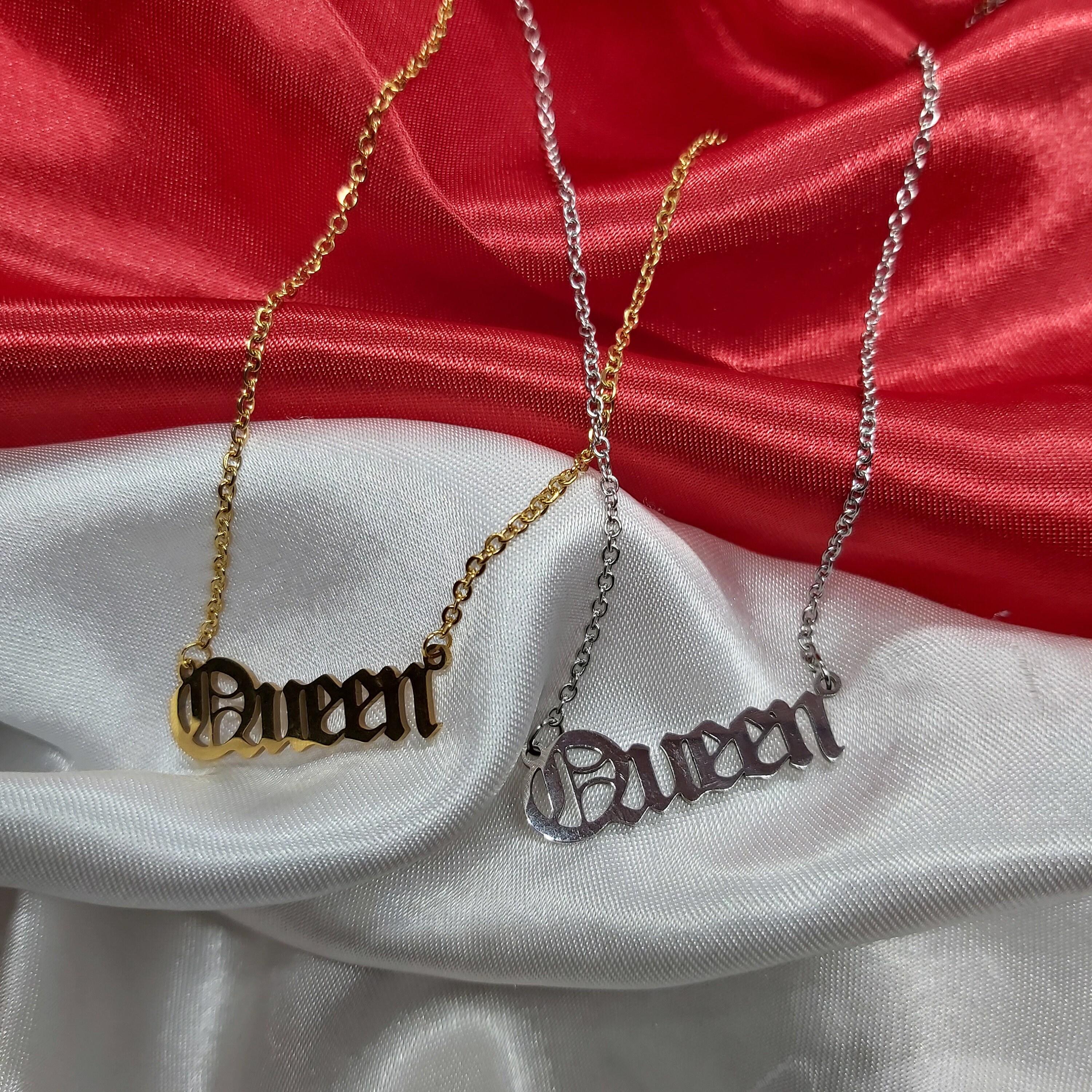 Queen necklace gold queen necklace silver queen necklace Etsy