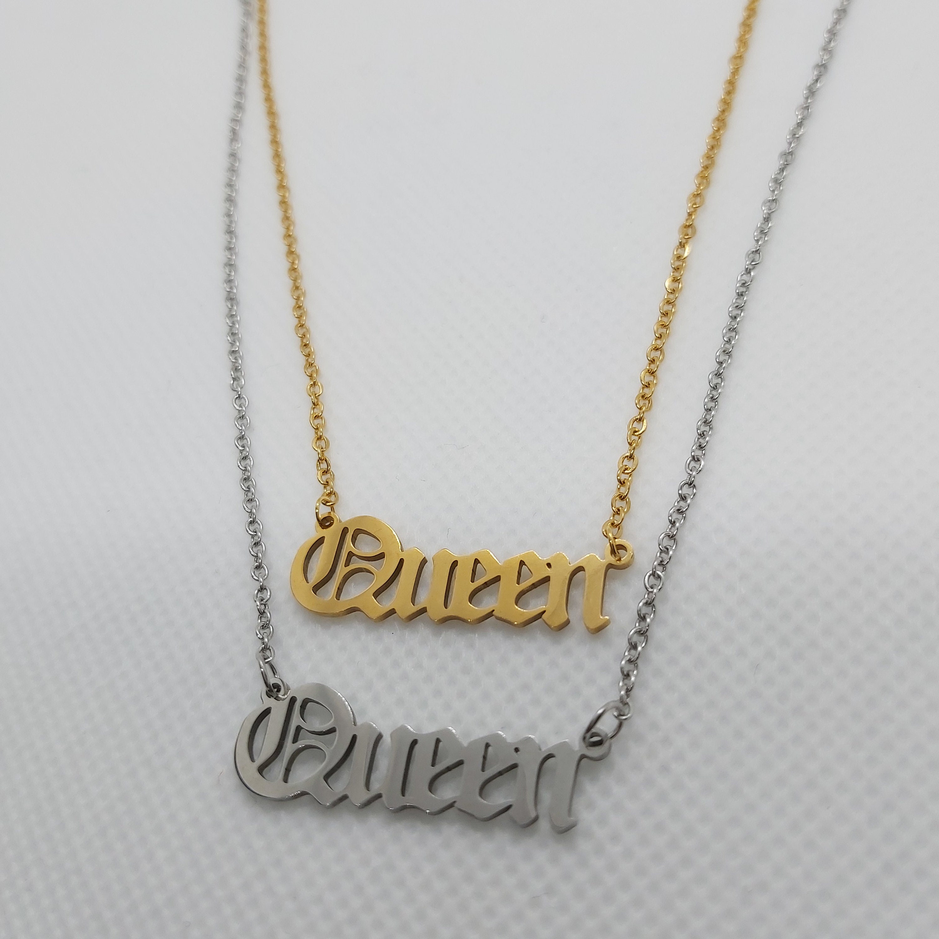 Queen necklace gold queen necklace silver queen necklace Etsy