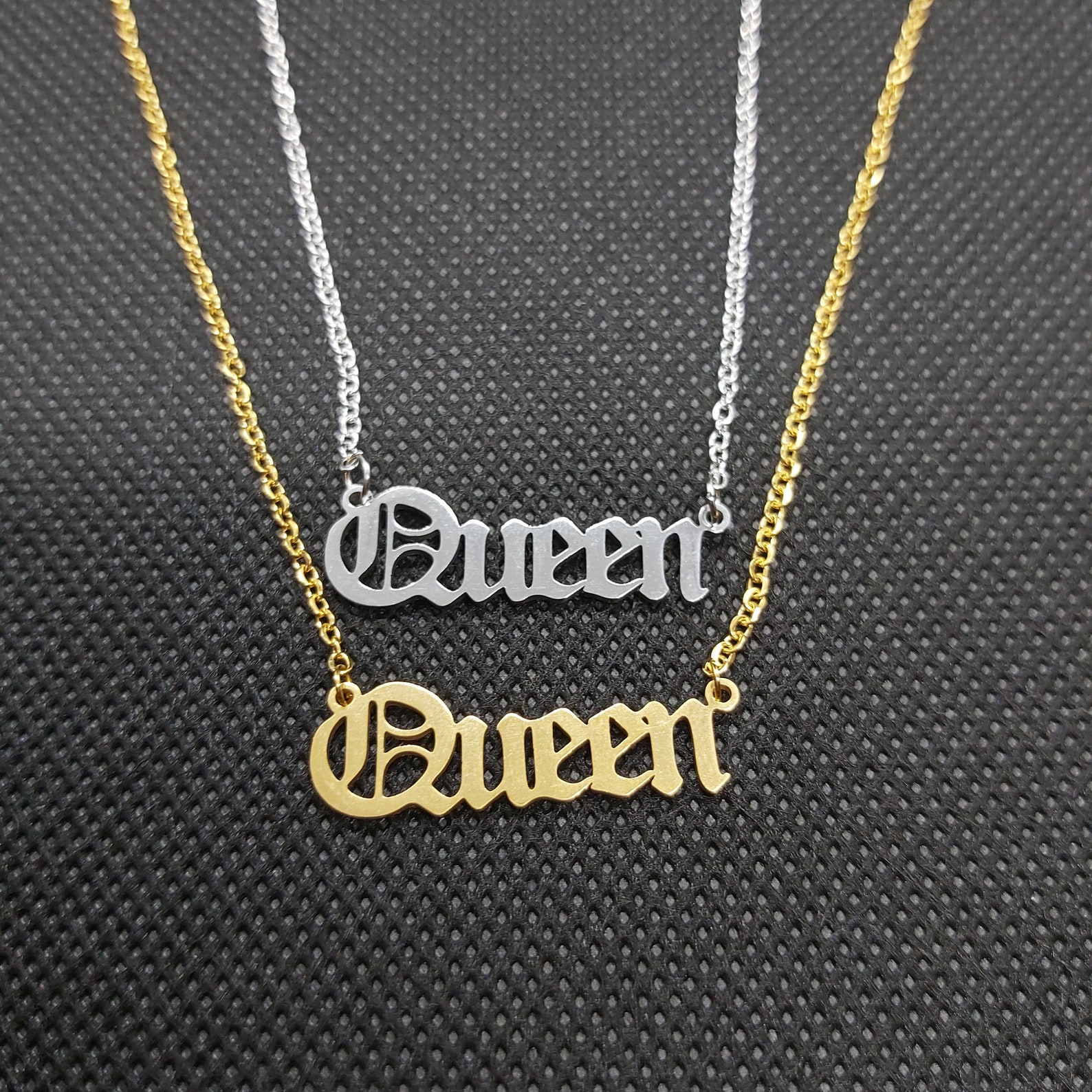 Queen necklace gold queen necklace silver queen necklace Etsy