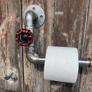 Industrial toilet roll holder, accessories for the bathroom.