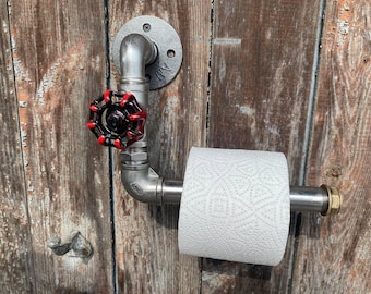 Industrial toilet roll holder, accessories for the bathroom.