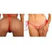 1009-5 * SHbikini, Sexy Hot, mini micro, bikini bottom, Extreme, open crotch, Y-string, thong, crotchless panties, erotic lingerie, fluo red