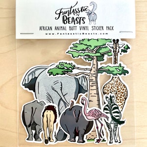 Nothing Butt Thanks, African Animal Butts, Greeting Card, Sustainable, Eco-Friendly, Humor, Cheer Up, Thank You, Happy, Funny image 4