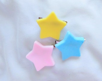 Dreamy Little Star Hair Clip, dream yume sweet lolita fairykei fairy kei spankkei pink yumekawaii sleepycore deco decora