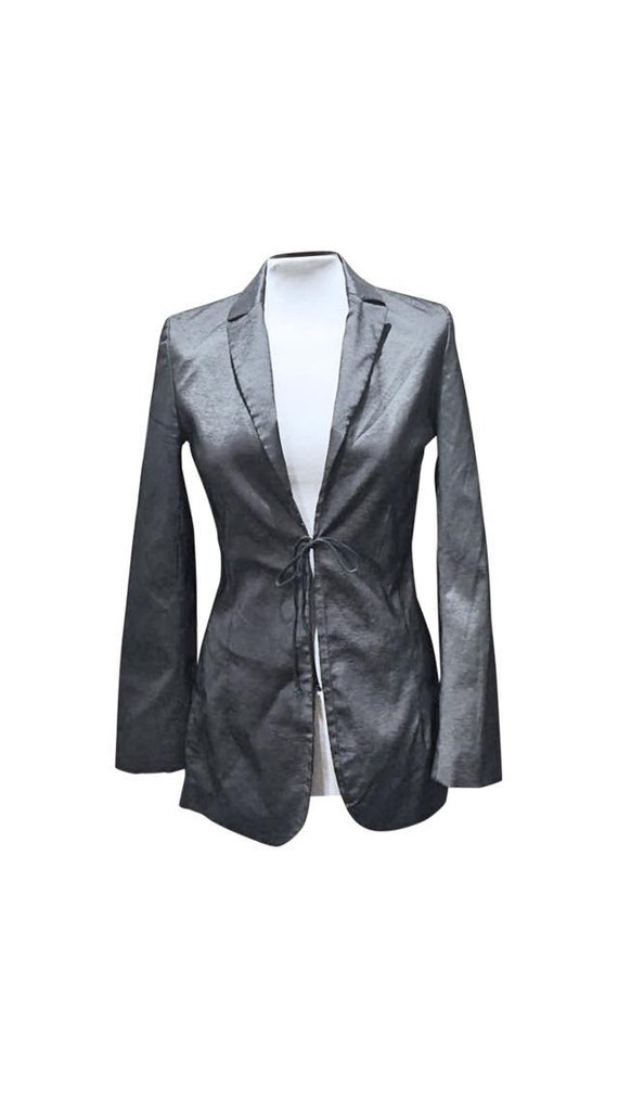 KOOKAI Sparkling and minimal stretch steel gray jacket in soft Etsy