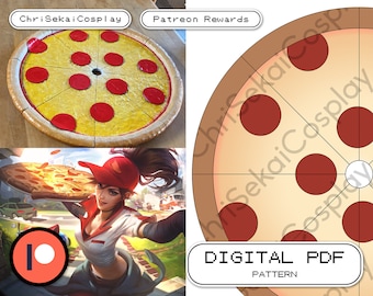 League of Legends Pizza Delivery Sivir Cosplay Blade Pattern