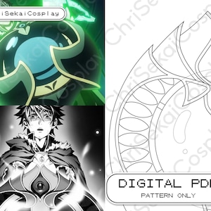 Shield Hero Naofumi Spirit Tortoise Heart Shield Cosplay Pattern