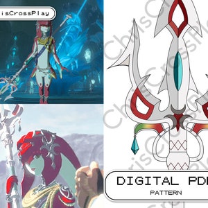 Legend of Zelda Breath of the Wild Mipha Lightscale Trident Cosplay Pattern