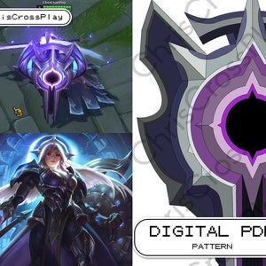 League of Legends Lunar Eclipse Leona Cosplay Shield Pattern