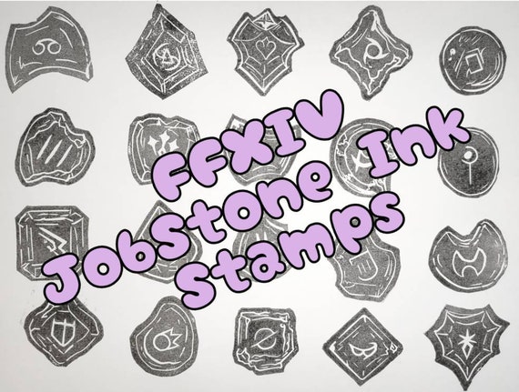 Final Fantasy XIV Inspired Jobstone / Soul Crystal Ink Stamps 