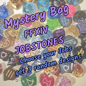 Mystery bag Final Fantasy XIV inspired Job stone choose your Jobs, design is random