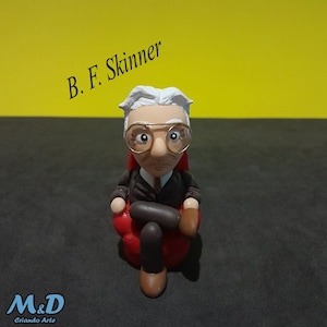B. F. Skinner in the Armchaire / Figurine Skinner/ Skinner Handmade Figure / Cold Porcelain