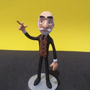 Sigmund Freud Figurine / Freud Figure / Freud Handmade Figure / Cold Porcelain