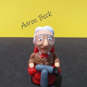 Aaron Beck in the Armchaire / Figurine Aaron Beck / Aaron Beck Handmade Figure / Cold Porcelain