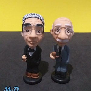 Jacques Lacan + Carl Gustav Jung / Handgemaakte figuren / Koud porselein