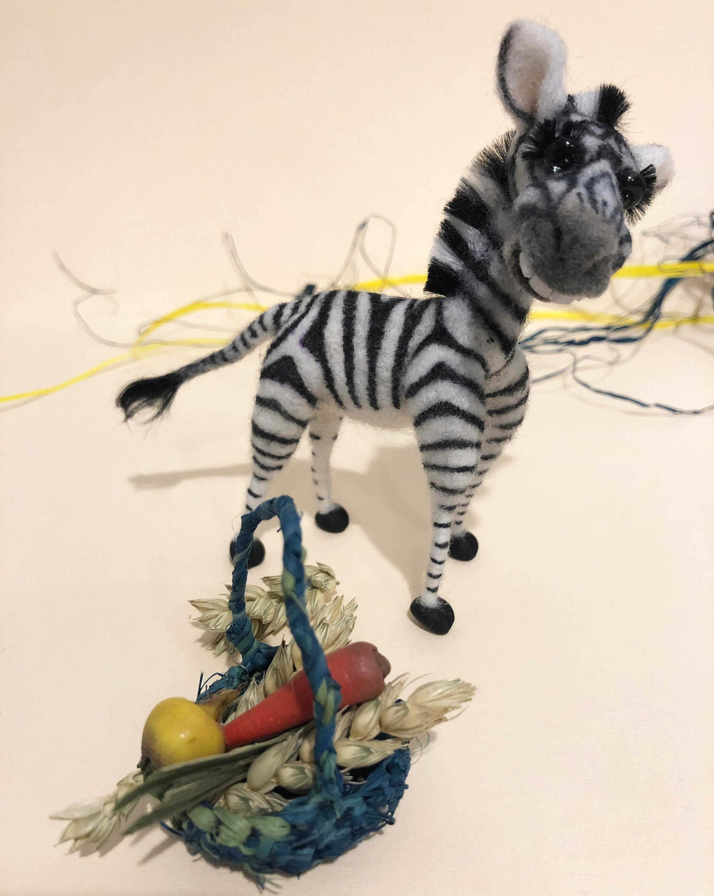Zebra Needle Felted Funny Zebra Miniature Toy Etsy