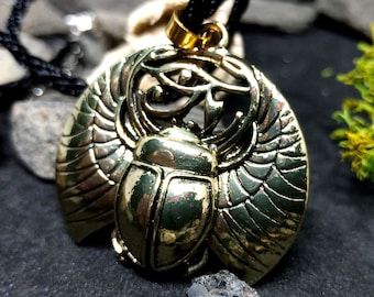 Scarab Necklace Accessory Unique Jewelry Moon Night Nature Pendant African Mythology