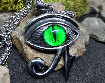 Egyiptan Ra Eye Necklace Accessory Unique Jewelry Moon Night Nature Pendant African Mythology