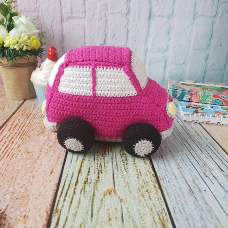 CROCHET CAR With Spinning Wheels PATTERN English Pdf Retro Etsy