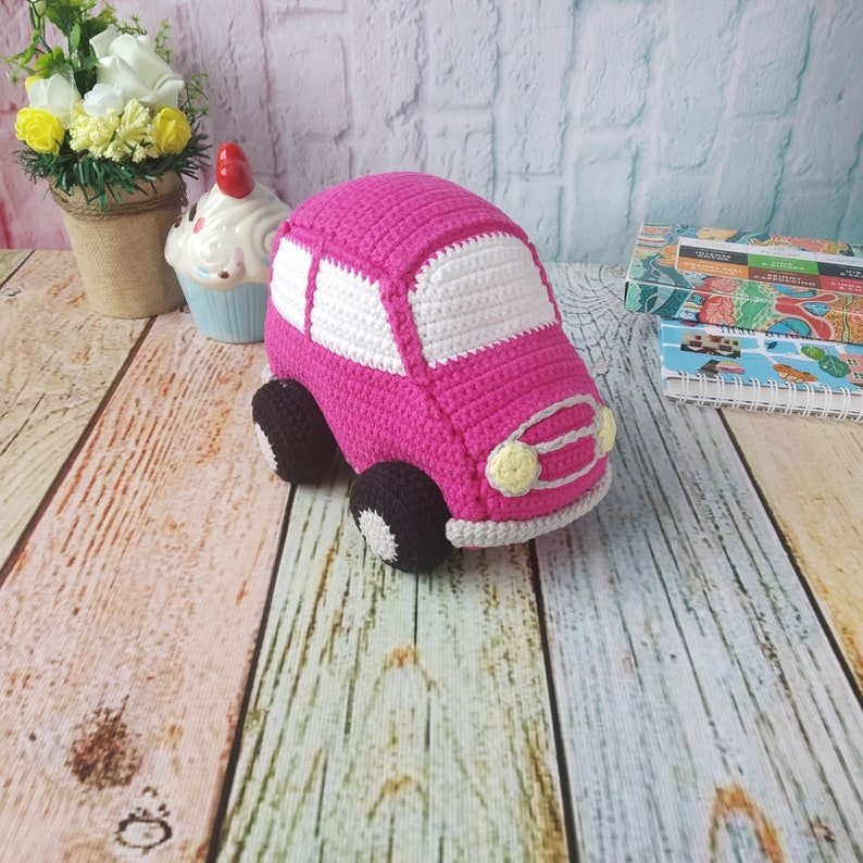 CROCHET CAR With Spinning Wheels PATTERN English Pdf Retro Etsy