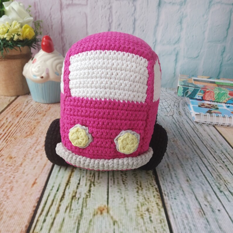 CROCHET CAR With Spinning Wheels PATTERN English Pdf Retro Etsy