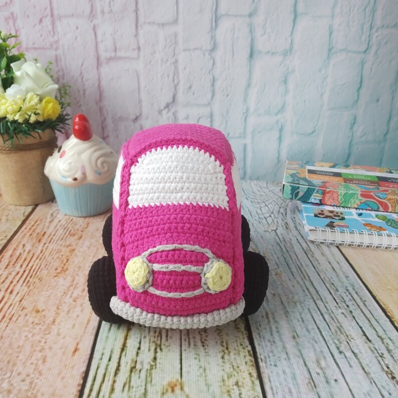 CROCHET CAR With Spinning Wheels PATTERN English Pdf Retro Etsy
