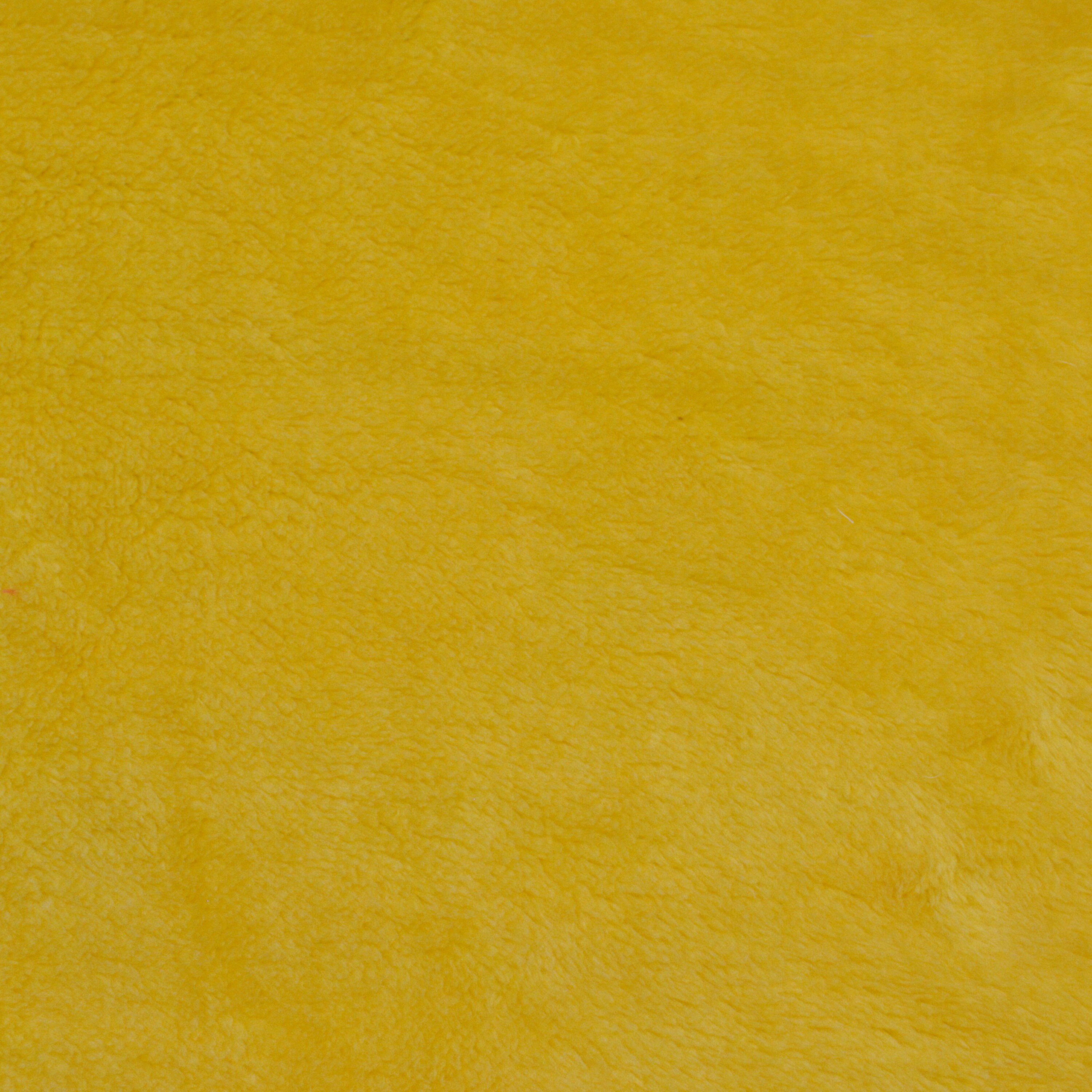 YELLOW Faux Fur Fabric en Craft Squares 20x20 pulgadas 50x50cm Yellow