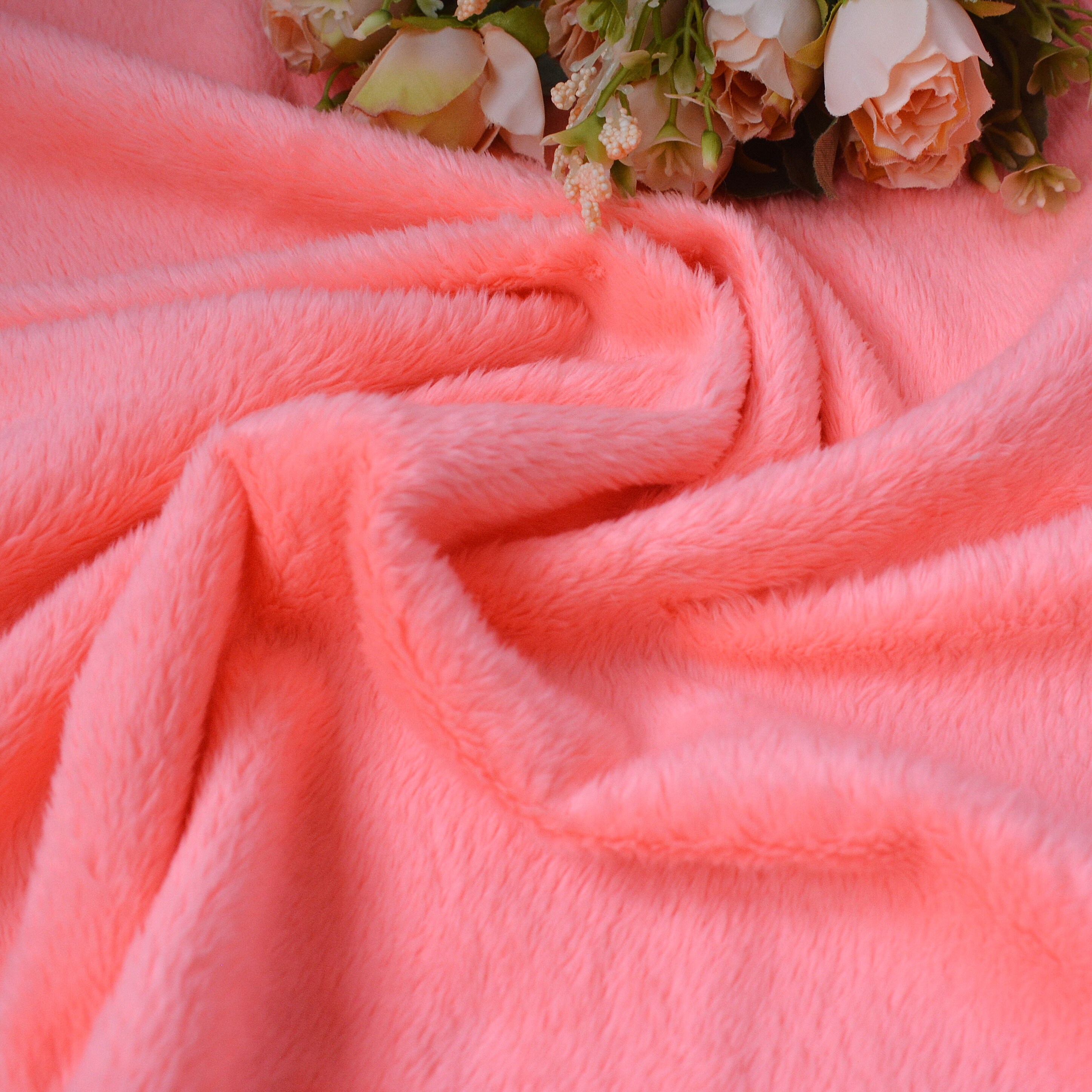 Creamy Pink Color Faux Fur Fabric in Craft Squares 20x20 Inch Etsy