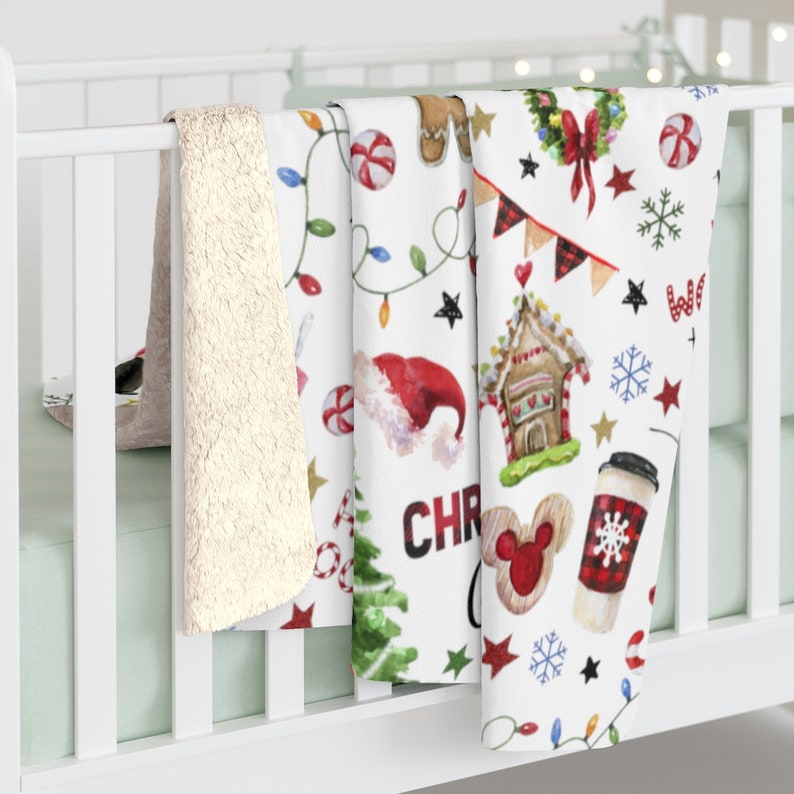 A Very Merry Christmas Throw Blanket Disney Blanket Disney  Etsy