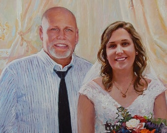 Custom Oil Painting Portrait From Photo, Portrait Painting, Oil Portrait Handmade, Family Portrait, Portrait of Woman, Portrait to order