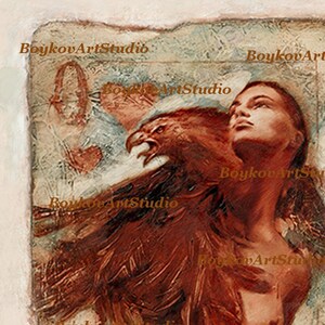 Arte original, retrato de mujer de pintura al óleo, naipes, retrato de aceite hecho a mano, decoración de pared de arte, decoración de salón, arte contemporáneo