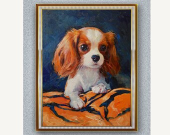 Custom Hand-Painted Pet Portrait on Canvas: Pet Memorial Art