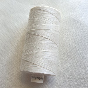 White Linen Thread 1/5/10 Spools of 500 m each hand & machine quilting sewing craft lace jewelry 100% linen AhankA art