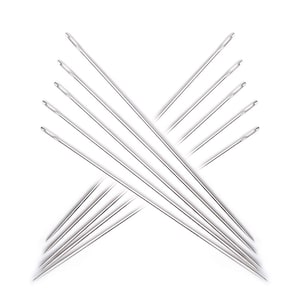 Long Simple Needles 15 cm Choose 2/5/10/25 needles Large Eye Needle for Hand Sewing DIY Projects Sewing Act Crafts Upholstery with AhankAart