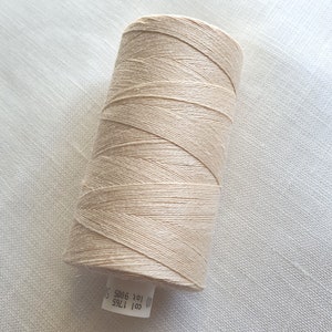 Beige Linen Thread 1/5/10 Spools of 500 m each, hand & machine quilting sewing craft lace jewelry 100% linen, Linen Bobbins AhankAart