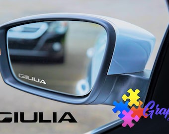 Alfa Giulietta Etched Glass Effect Vinyl Wing Mirror Decal x3