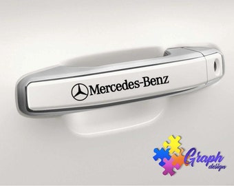 Mercedes AMG mirror sticker logo Decal Etched 4x Vinyl sticker All Mercedes