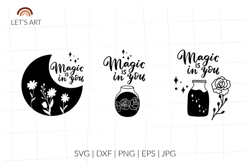Download Floral Moon Svg Boho Clipart Celestial Svg Files For Cricut Bohemian Svg For Shirt Magic Is In You Svg Wild Flowers Mason Jar Svg Clip Art Art Collectibles Kromasol Com
