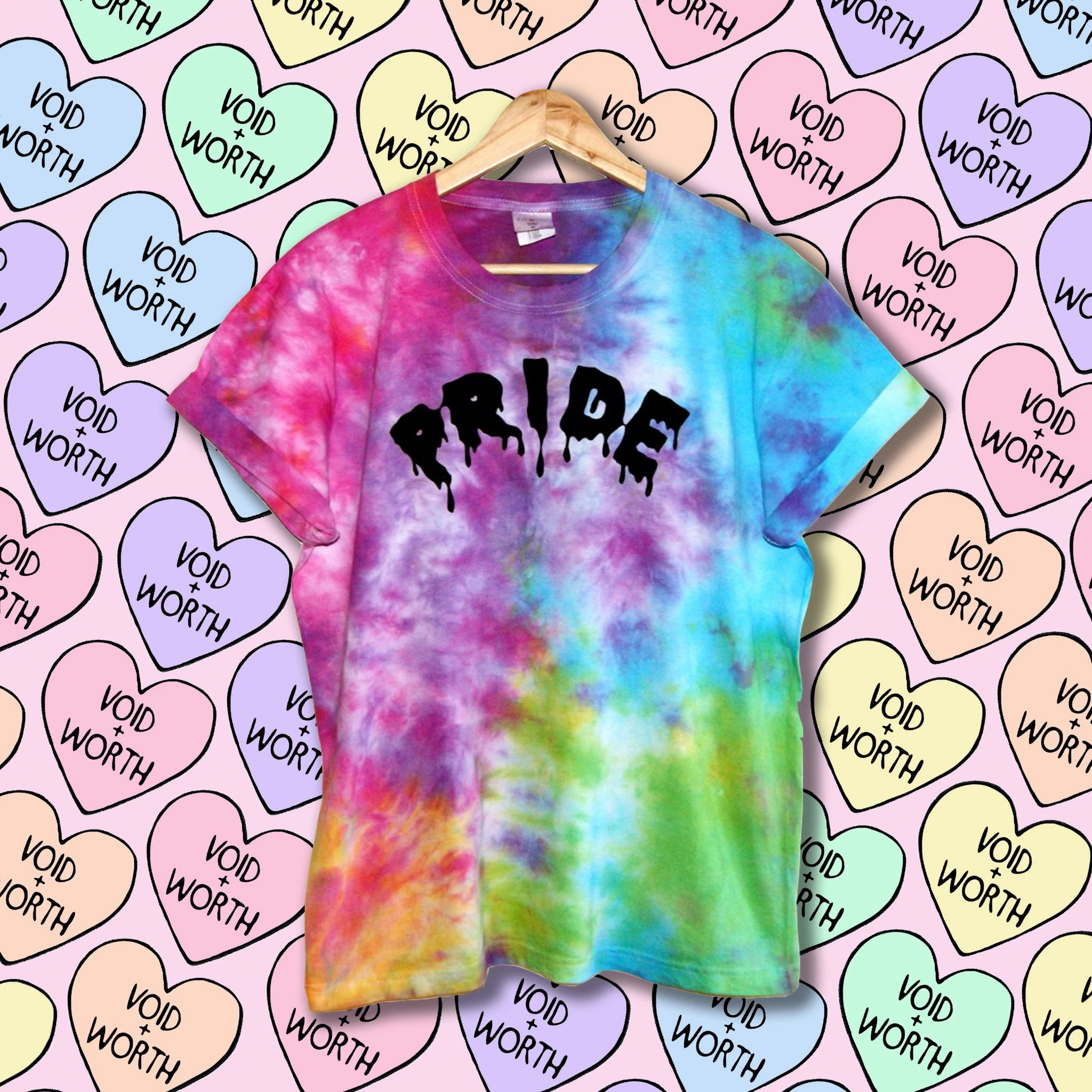 Pride Rainbow TieDye TShirt Etsy