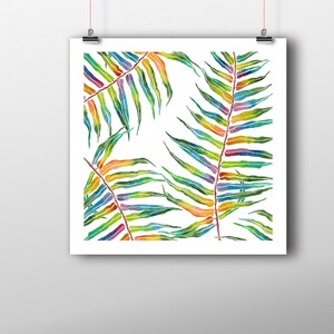 Fern print Printable art,Floral botanical print,Fern leaf print, Watercolor leaf,Botanical illustration instant Download