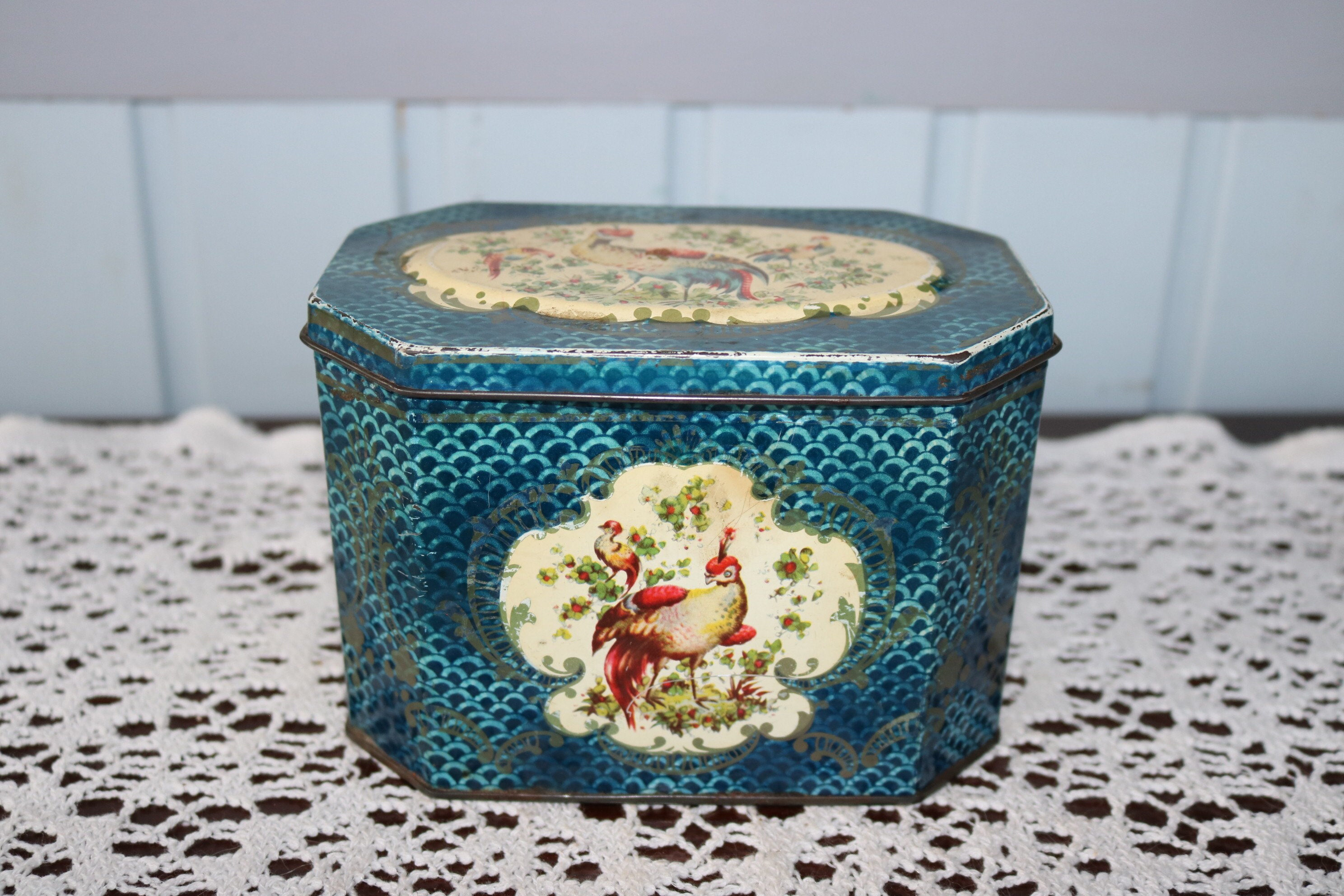 Rare Antique Medieval Feast Tin, Red Jester Middle Ages, Vintage ...