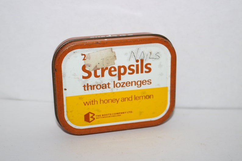 Vintage Strepsils Throat Lozenges Pastilles Tin