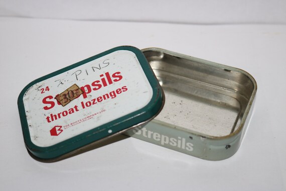 Vintage Strepsils Throat Lozenges Pastilles Tin