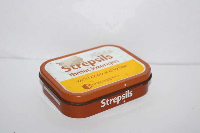 Vintage Strepsils Throat Lozenges Pastilles Tin