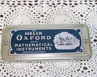Helix Oxford Mathematical Instruments In Tin Can Pre-Owned Sealed In Box 