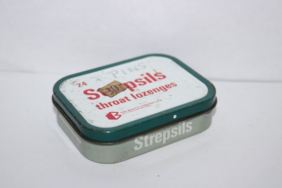 Vintage Strepsils Throat Lozenges Pastilles Tin
