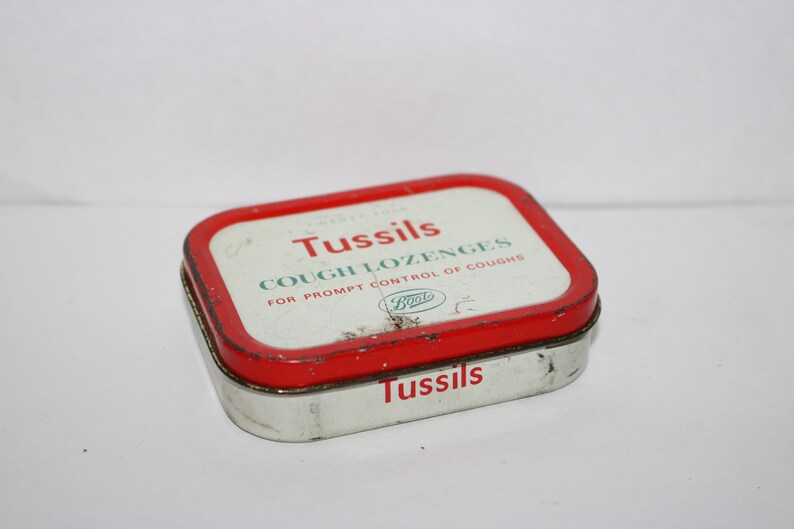 Vintage Tussils Cough Lozenges Pastilles Tin Etsy Singapore