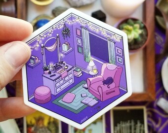 Isometric Cozy Witch Room