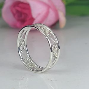 Vintage Moissanite Marquise Cut Floral Engagement Ring Set Leaf